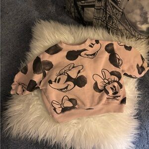 Zara Baby Girl Minnie Mouse Sweater, Size 3-6 months